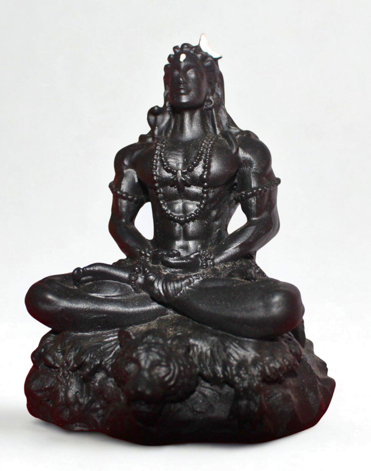 Manokamnapurna Sacred Gold And Black/White Shivji Idol – Perfect for Home & Office Temple