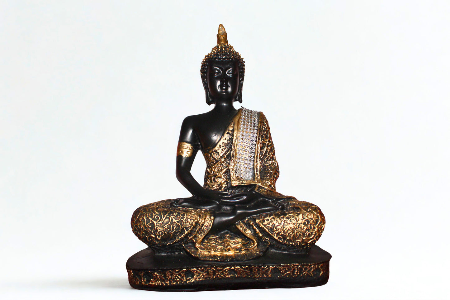 Manokamnapurna Divine Gold & Black Buddha Murti – Symbol of Peace & Prosperity