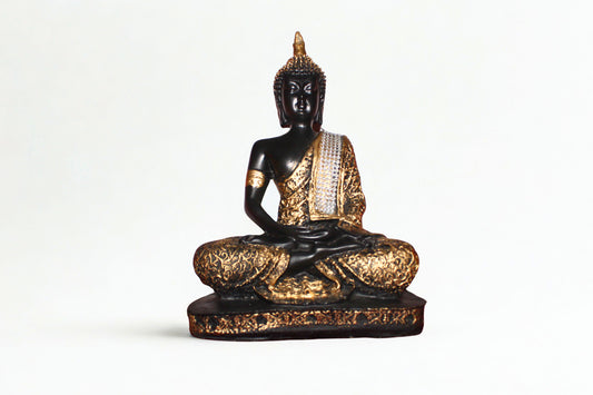 Manokamnapurna Divine Gold & Black Buddha Murti – Symbol of Peace & Prosperity