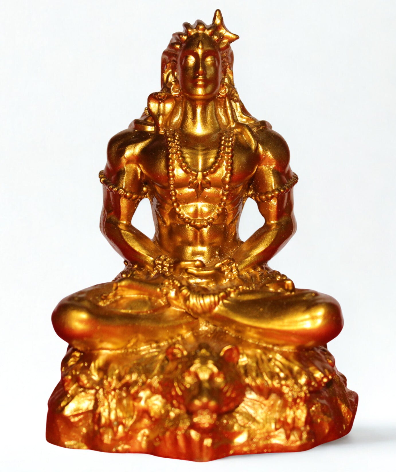 Manokamnapurna Sacred Gold And Black/White Shivji Idol – Perfect for Home & Office Temple
